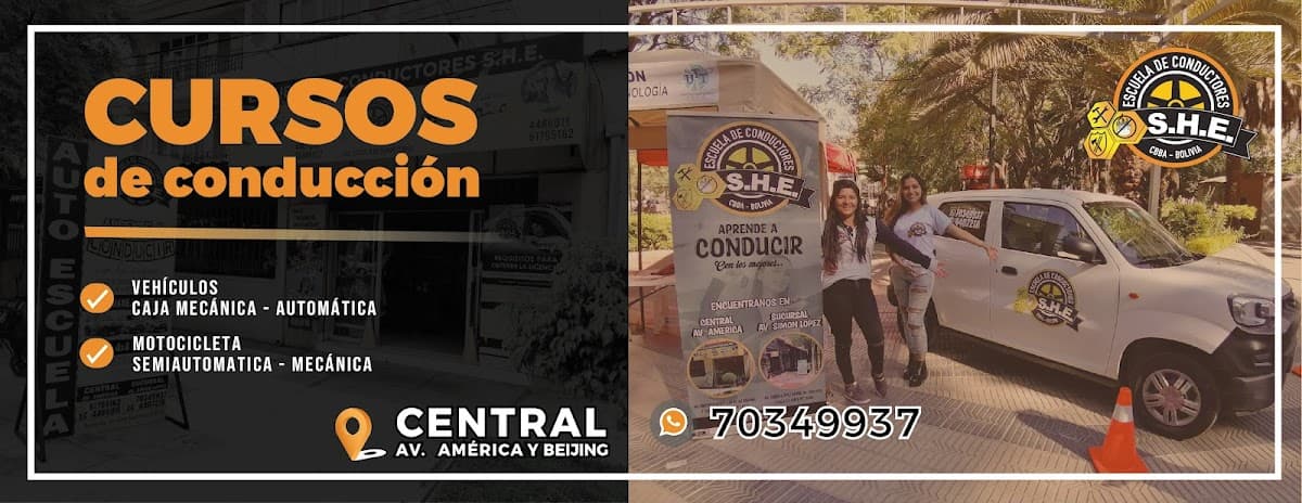 ESCUELA DE CONDUCTORES S.H.E. Clases de conducción vehículos - motocicleta