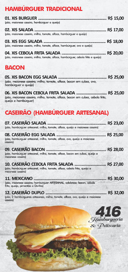 Hamburgueria 416 - Lanches e Porções — foto