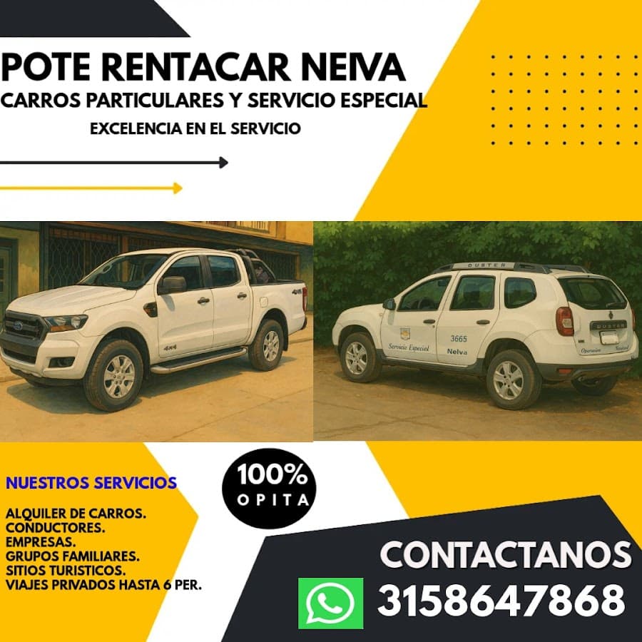 ALQUILER CARROS VEHÍCULOS RENTACAR POTE NEIVA